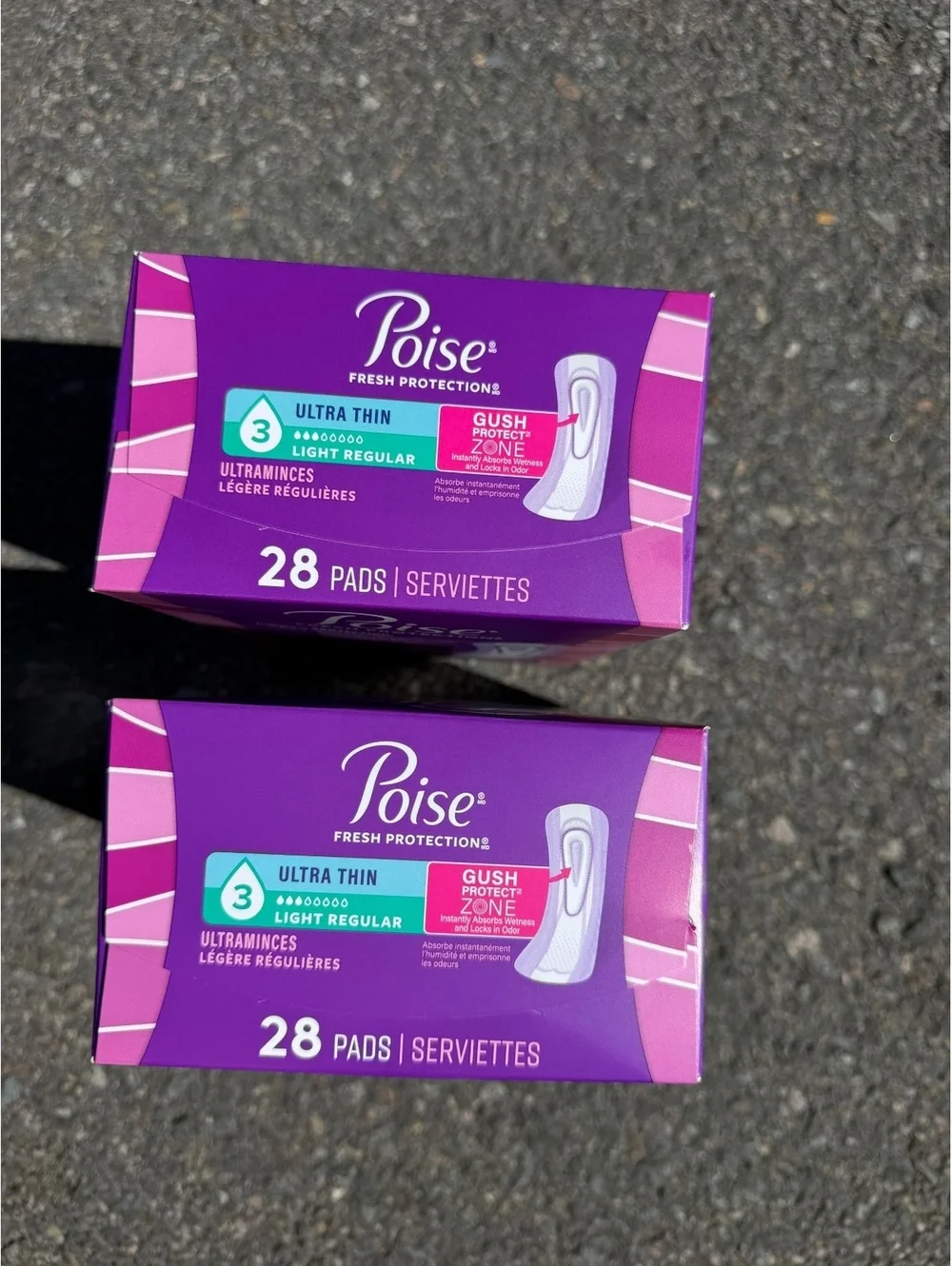 Poise Fresh Protection Ultra Thin Ultraminces Light Regular Pads, 28 Count - 2pk